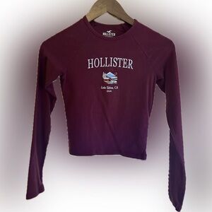 Hollister Burgundy Long Sleeve Tee